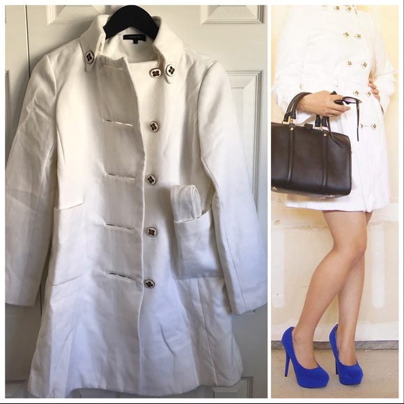 Inspired Designer Women's Double Breasted Wool-Blend Coat, Size 4 - Picture 3 of 7